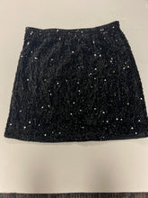 Load image into Gallery viewer, Black Sequin Bodycon Mini Skirt