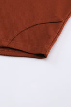 Load image into Gallery viewer, Rust Exposed Seam Drop Shoulder Henley Top