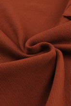 Load image into Gallery viewer, Rust Exposed Seam Drop Shoulder Henley Top