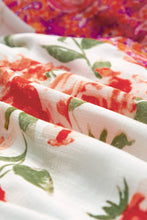 Load image into Gallery viewer, Multicolour Boho Floral Patchwork Buttoned Short Sleeve Blouse