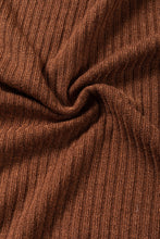 Load image into Gallery viewer, Chestnut Ribbed Knit Drop Shoulder Ruffled Sleeve
