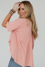 Load image into Gallery viewer, Pink Mineral Wash Studded Star Patch Graphic High Low Tee