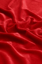 Load image into Gallery viewer, Red Velvet Open Front Pocketed Long Cardigan