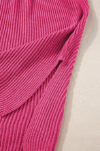 Load image into Gallery viewer, Short Sleeve Side Slit Oversized Sweater