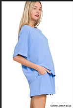 Load image into Gallery viewer, Woven airflow top & shorts set