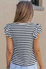 Load image into Gallery viewer, Black and White Stripe Top