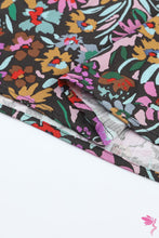 Load image into Gallery viewer, Multicolor Floral Print Ruffled Long Sleeve V-Neck Blouse