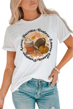 Load image into Gallery viewer, White Pumpkin Rugby Graphic Print Short Sleeve Top
