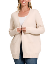 Load image into Gallery viewer, Open Front Sweater Cardigan
