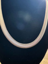 Load image into Gallery viewer, J-Waterproff,hypoallergenic,tarnish free SILVER HERRINGBONE STAINLESS STEEL NECKLACE
