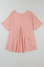 Load image into Gallery viewer, Pink Mineral Wash Studded Star Patch Graphic High Low Tee
