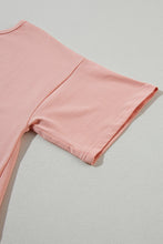 Load image into Gallery viewer, Pink Mineral Wash Studded Star Patch Graphic High Low Tee
