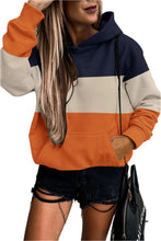 Load image into Gallery viewer, Color Block Hoodie with Kangaroo Pocket
