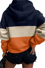 Load image into Gallery viewer, Color Block Hoodie with Kangaroo Pocket
