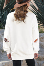 Load image into Gallery viewer, White Sequin  Football  Pullover Sweatshirt
