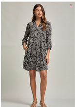 Load image into Gallery viewer, Black &amp; White Paisley Dress
