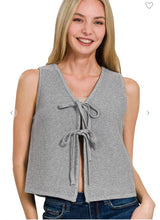 Load image into Gallery viewer, Tie Front Sweater Vest

