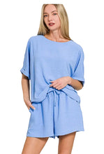 Load image into Gallery viewer, Woven airflow top &amp; shorts set
