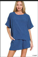 Load image into Gallery viewer, Woven airflow top &amp; shorts set

