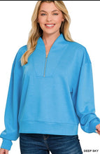 Load image into Gallery viewer, Scuba half zip pullover
