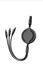 Load image into Gallery viewer, Retractable 3 in 1 universal fast charging cable
