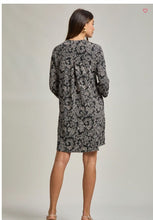 Load image into Gallery viewer, Black &amp; White Paisley Dress

