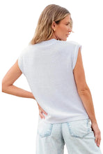 Load image into Gallery viewer, White Multi Crochet Flower Knit Short Sleeve Sweater Tops
