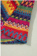 Load image into Gallery viewer, Multicolor Jacquard Textured Tasseled Cap Sleeve Top
