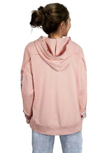 Load image into Gallery viewer, Mix Floral Patchwork Side Slit Drawstring Hoodie
