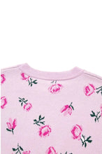 Load image into Gallery viewer, Pink Floral Print Sweater
