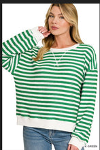 Load image into Gallery viewer, Green Striped pullover
