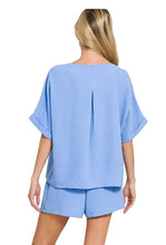 Load image into Gallery viewer, Woven airflow top &amp; shorts set
