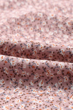 Load image into Gallery viewer, Pink Boho Floral Print Front Tie Ruffled Long Sleeve Blouse
