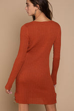 Load image into Gallery viewer, POL-Sweater Dress Ring detailed Long Sleeve

