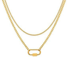 Load image into Gallery viewer, J-Water reistant,tarnish free,hypoallergenic 18K GOLD PLATED STAINLESS STEEL NECKLACE
