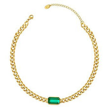 Load image into Gallery viewer, J-18K GOLD PLATED STAINLESS STEEL CHOKER NECKLACE
