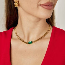 Load image into Gallery viewer, J-18K GOLD PLATED STAINLESS STEEL CHOKER NECKLACE
