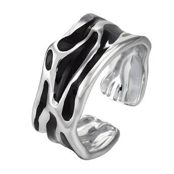 J-STAINLESS STEEL FINGER RING SIZE 8