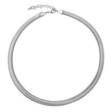 Load image into Gallery viewer, J-Waterproff,hypoallergenic,tarnish free SILVER HERRINGBONE STAINLESS STEEL NECKLACE
