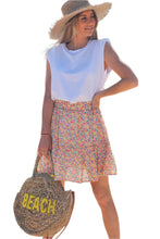 Load image into Gallery viewer, Floral Print Elastic Waist Skirt with Lining

